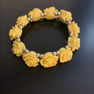 Yellow rose bracelet